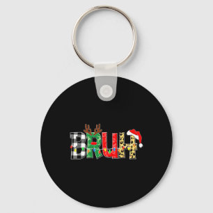 Bruh Rudolph Reindeer Christmas Pyjamas Holiday Xm Key Ring