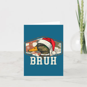 Bruh Santa Duck Hunting Camo Hat Men Women Kids Xm Card