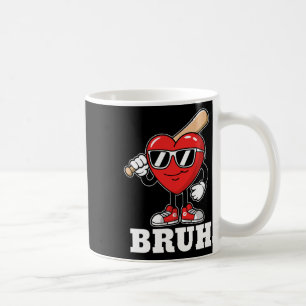 Bruh Sell Heart Funny Kids Boys Mens Valentine Day Coffee Mug