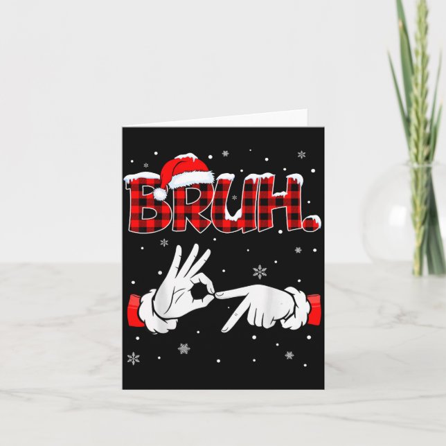 Bruh Six Seven 6 7 Meme Gen Alpha Slang 6 7 Hands  Card (Front)