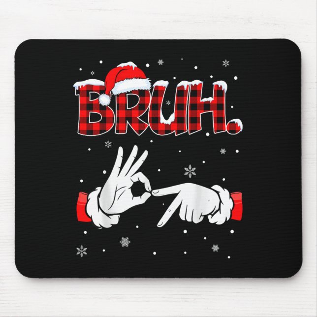 Bruh Six Seven 6 7 Meme Gen Alpha Slang 6 7 Hands  Mouse Pad (Front)