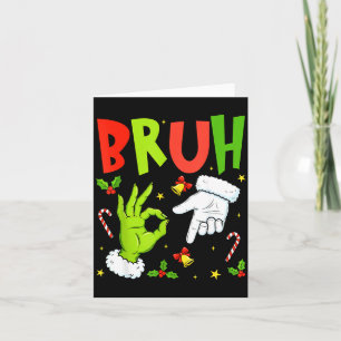 Bruh Six Seven Meme Christmas 67 Bruh Christmas 6 Card
