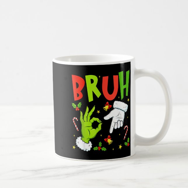 Bruh Six Seven Meme Christmas 67 Bruh Christmas 6  Coffee Mug (Right)