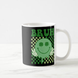 Bruh Smile Face Groovy St. Patrick's Day Men Boy K Coffee Mug