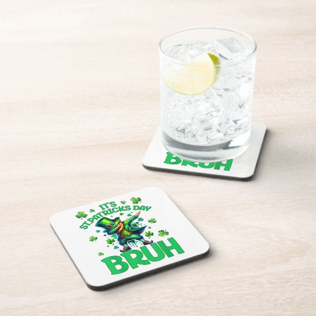 Bruh St Patricks Day Coaster (Right Side)