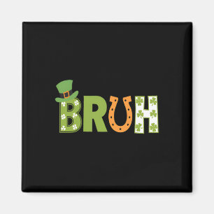 Bruh St Patricks Day Shirt Boys Kids St Patricks D Magnet