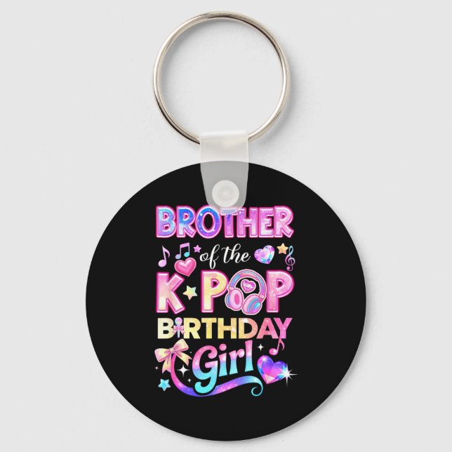 Bruh survived 6 7 six seven 8 67 bday baseball key ring (Front)
