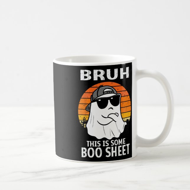 Bruh This Is Some Boo Sheet Ghost Halloween Men  Coffee Mug (Right)