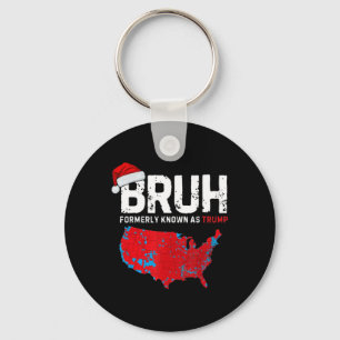 Bruh Trump Presidential Election Results Map Funny Key Ring
