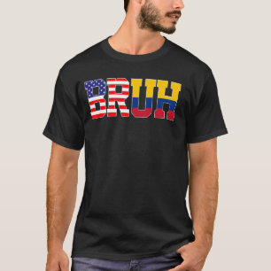 Bruh USA Colombia Country Flag American Colombian T-Shirt