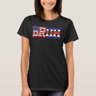 Bruh USA Costa Rica Country Flag American Costa Ri T-Shirt