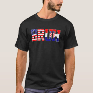 Bruh USA Croatia Country Flag American Croatian Gi T-Shirt