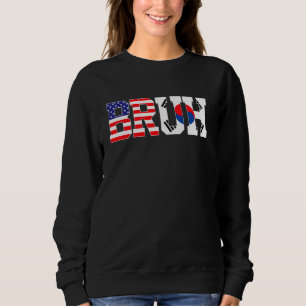 Bruh USA South Korea Country Flag American South K Sweatshirt