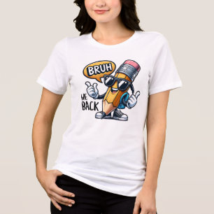 Bruh We Back, Back To School Teacher Tri-Blend Shirt