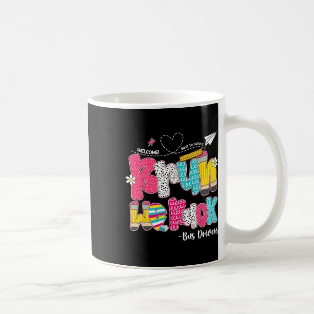 Bruh We Back Bus Drivers Welcome Back To School  Coffee Mug (Right)