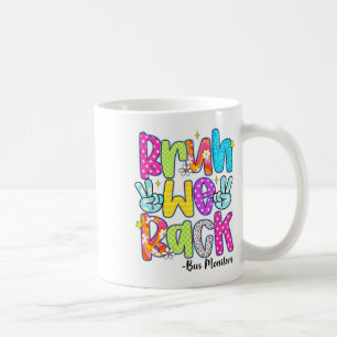 Bruh We Back Bus Monitors Leopard Back To School Coffee Mug