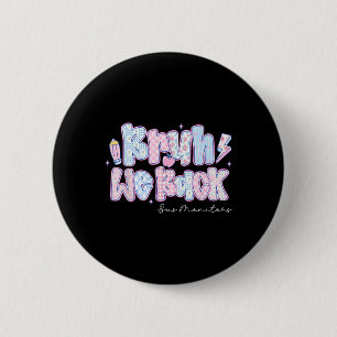 Bruh We Back Bus Monitors Pencil Back To School 6 Cm Round Badge