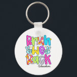 Bruh We Back Educators Leopard Back To School  Key Ring<br><div class="desc">Bruh We Back Educators Leopard Back To School</div>