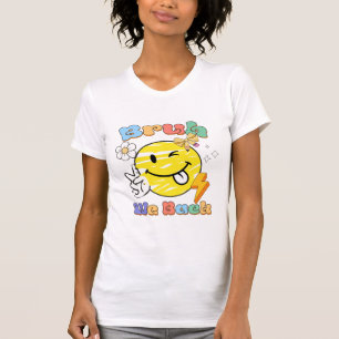 Bruh We Back Groovy Smiley Face Back To School T-Shirt