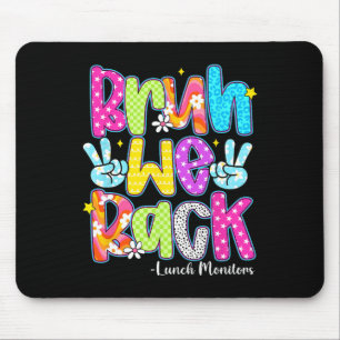 Bruh We Back Lunch Monitors Chequered Back To Scho Mouse Pad