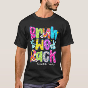 Bruh We Back Substitute Teachers Chequered Back To T-Shirt