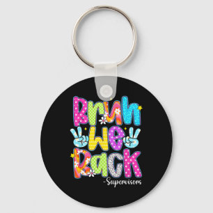 Bruh We Back Supervisors Chequered Back To School Key Ring