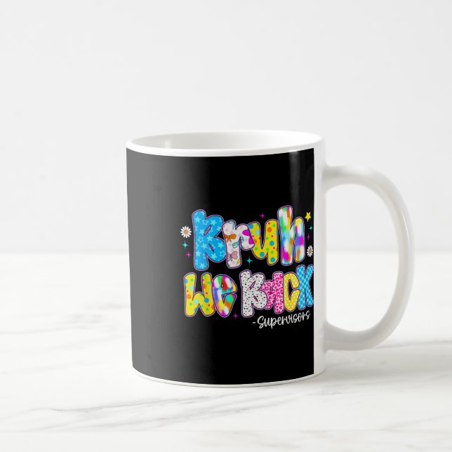 Bruh We Back Supervisors Cute Back To School  Coffee Mug (Right)