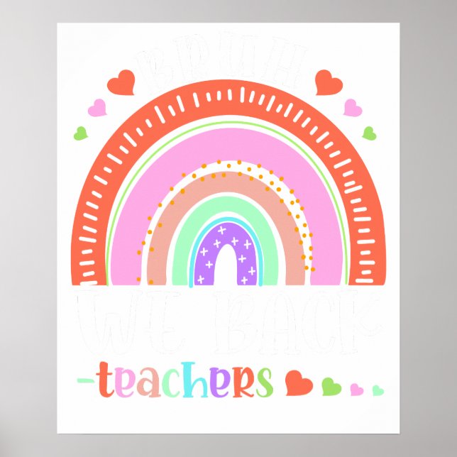 bruh we back teachers rainbow poster (Front)