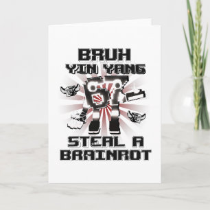 Bruh Yin Yang 67 Six Seven 6-7 Funny Brainrot For Card
