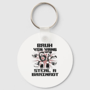 Bruh Yin Yang 67 Six Seven 6-7 Funny Brainrot For  Key Ring