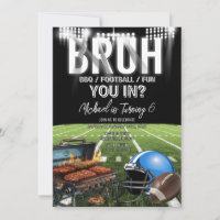Bruh You In? BBQ Football Game Time Kid's Birthday