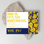 Bruh You In Trendy Boy Birthday Invitation<br><div class="desc">Bruh You In Trendy Boy Birthday Invitation</div>