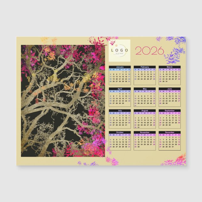 Bruin tree  2026 company magnetic calendar (Front)
