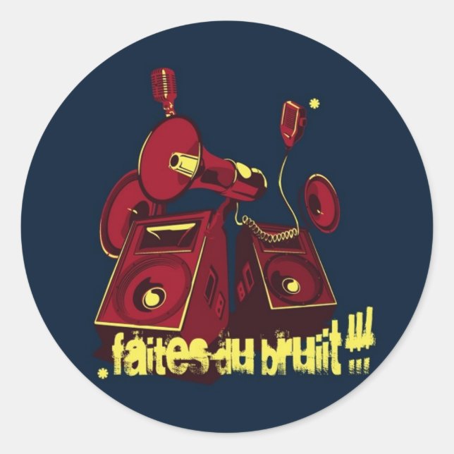 Bruit Classic Round Sticker (Front)