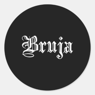 Bruja Dia De Muertos Mexican Halloween Witch Latin Classic Round Sticker