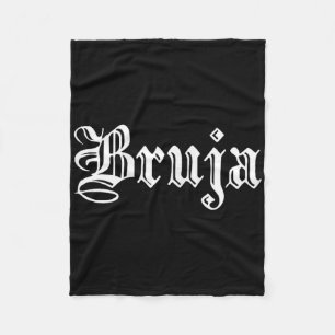 Bruja Dia De Muertos Mexican Halloween Witch Latin Fleece Blanket