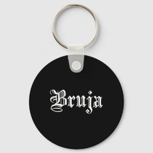 Bruja Dia de Muertos Mexican Halloween Witch Latin Key Ring