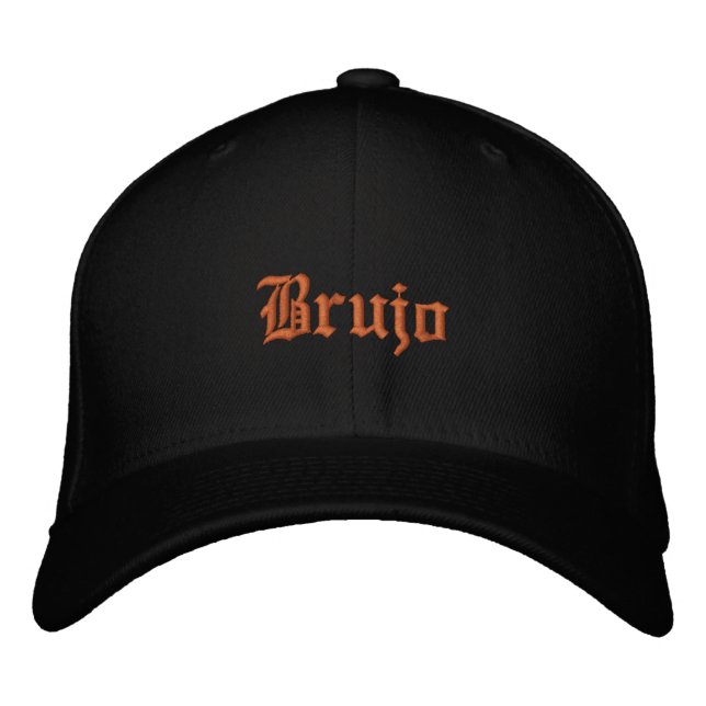 Brujo Warlock Personalise Name on Back of Black Embroidered Hat (Front)