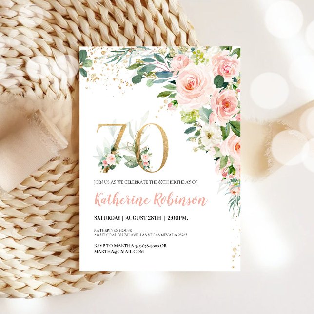 Brunch 70th birthday Invitation (Creator Uploaded)
