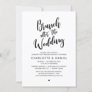 Brunch After The Wedding, Elopement Celebration Invitation