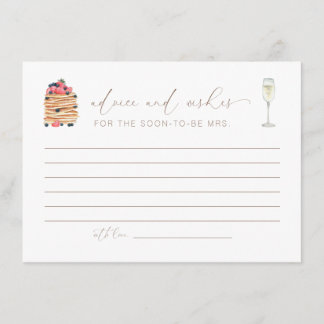 Brunch and Bubbly Advice and Wishes Card