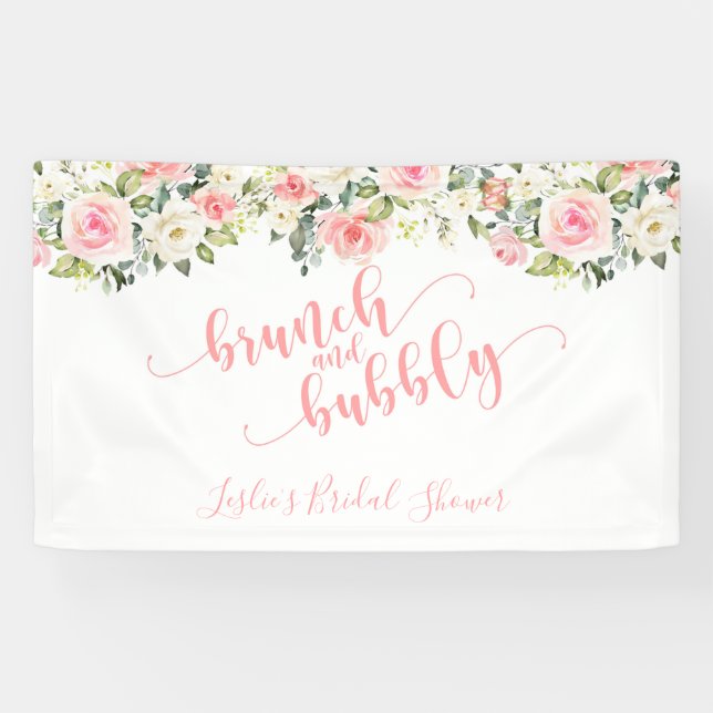 Brunch and Bubbly Banner - Pink Text (Horizontal)