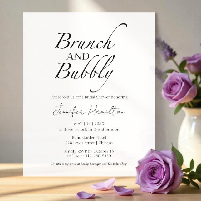 Brunch and Bubbly | Black & White Bridal Shower (Creator Uploaded)