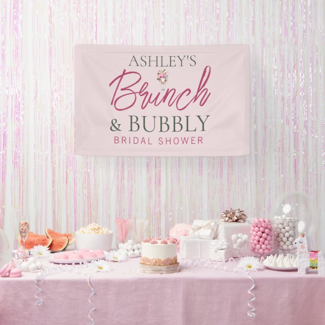 Brunch and Bubbly Bridal Shower Banner (Party)
