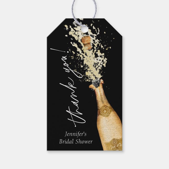 Brunch and Bubbly Bridal Shower Gift Tag (Front)