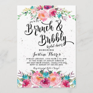 Brunch and bubbly Bridal Shower Invitation