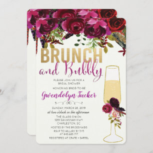 Brunch and Bubbly Bridal Shower Invitation