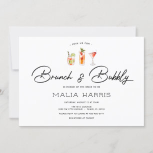 Brunch and Bubbly Bridal Shower invitation