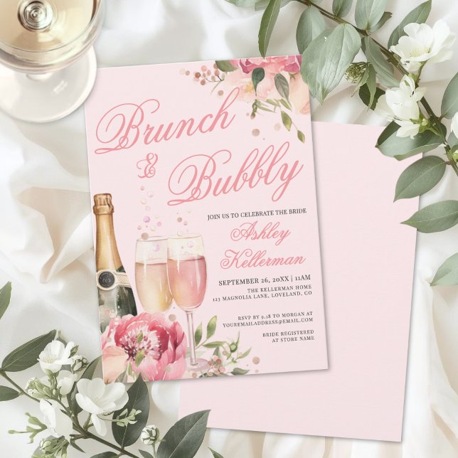 Brunch And Bubbly Bridal Shower Invitation (Brunch And Bubbly Bridal Shower Invitation)