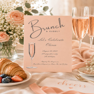 BRUNCH AND BUBBLY BRIDAL SHOWER INVITATION
